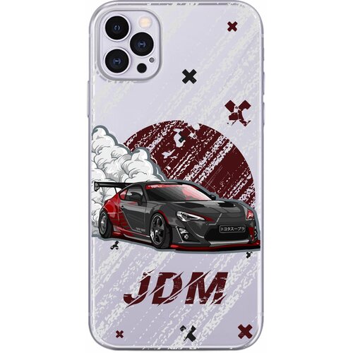 Силиконовый чехол Mcover для Apple iPhone 12 Pro с рисунком JDM машина силиконовый чехол mcover для apple iphone 11 с рисунком jdm чёрная машина