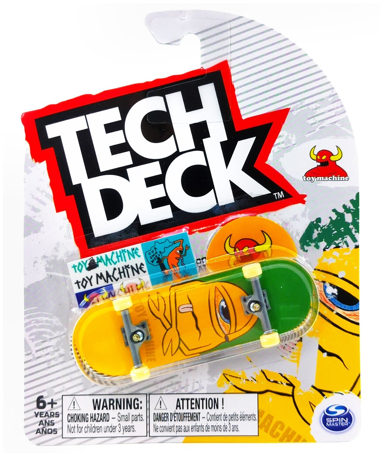 Фингерборд Tech Deck Toy Machine "Bored Sect Green and Yellow"