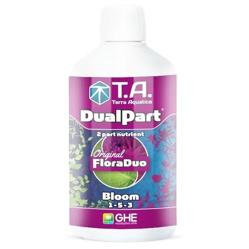 удобрение flora duo bloom dualpart ghe t a 1 литр Минеральное удобрение GHE Flora Duo Bloom (T.A. DualPart Bloom ) 500 мл