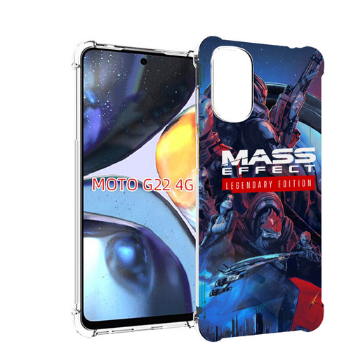 чехол mypads mass effect legendary edition для motorola moto e32 задняя панель накладка бампер Чехол MyPads Mass Effect Legendary Edition для Motorola Moto G22 4G задняя-панель-накладка-бампер