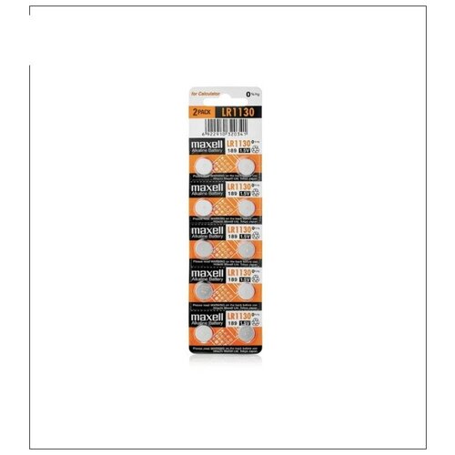 MAXELL Батарейки LR1130/10BL AG10, 10 штук в блистере батарейка часовая minamoto alkaline battery lr54 lr1130 389 ag10 10 штук в блистере