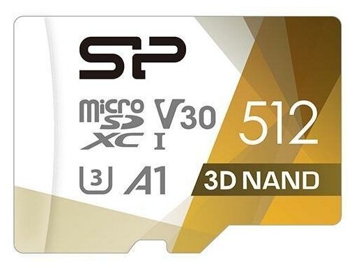 Флеш карта microSD 512GB Silicon Power Superior Pro A1 microSDXC Class 10 UHS-I U3 Colorful 100/80 Mb/s (SD адаптер)