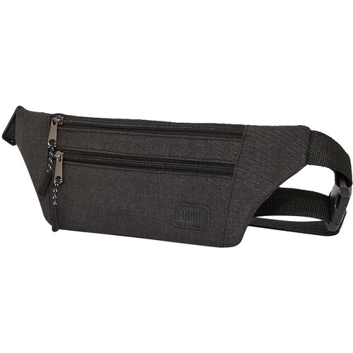 фото Сумка поясная forte, фактура зернистая, черный