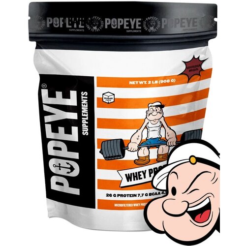 Протеин POPEYE Whey Protein - 908 гр. шоколад-миндаль протеин popeye supplements whey protein 908 грамм французское ванильное мороженое