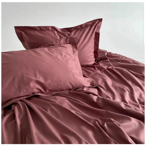 Комплект постельного белья COMFORT CLASSIC REDBROWN размер евро, цвет коричнево-красный