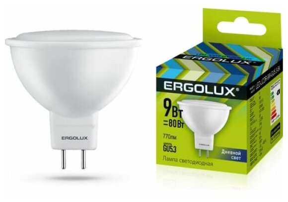 Светодиодная лампа Ergolux LED-JCDR-9W-GU5.3-6K