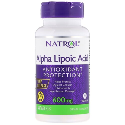 Natrol Альфа-липоевая кислота 600 мг Alpha Lipoic acid, 45 табл.