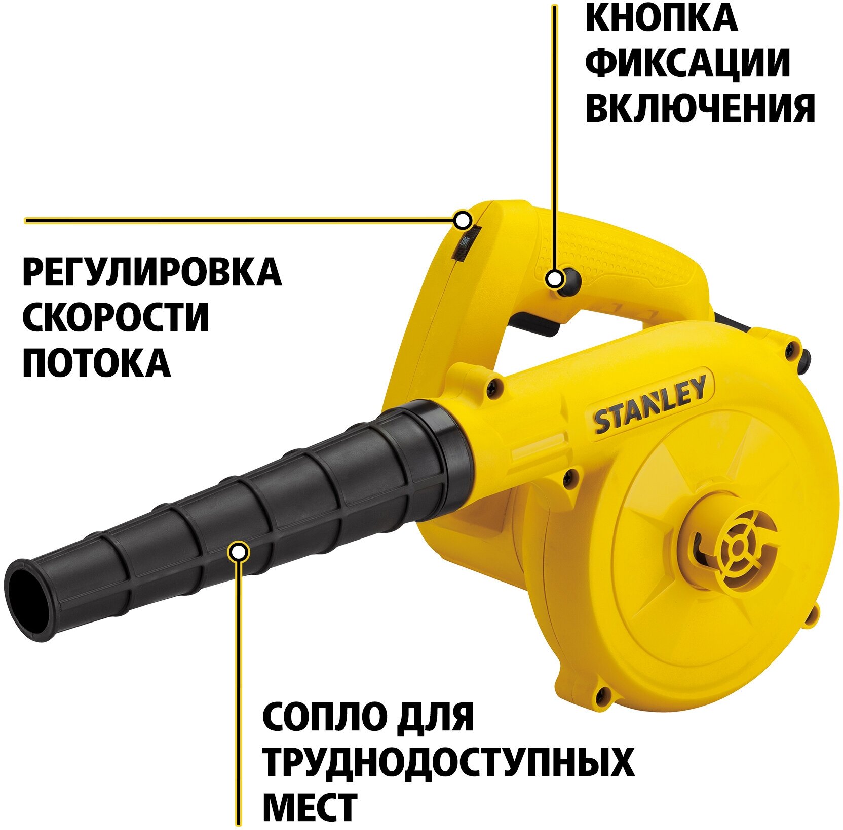 Электрический садовый пылесос STANLEY STPT600-RU 600 Вт