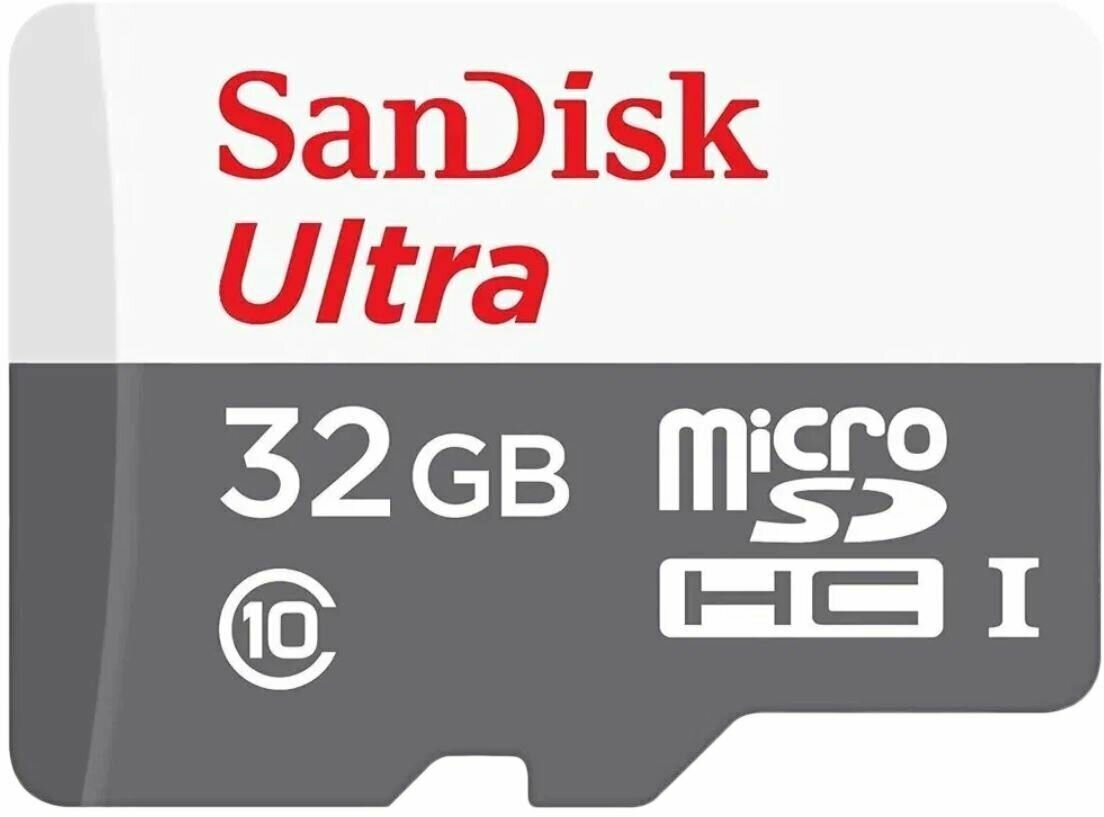 Карта памяти SANDISK micro SDHC 32Gb Ultra Class 10 UHS-I (100/10 MB/s) (SDSQUNR-032G-GN3MN)