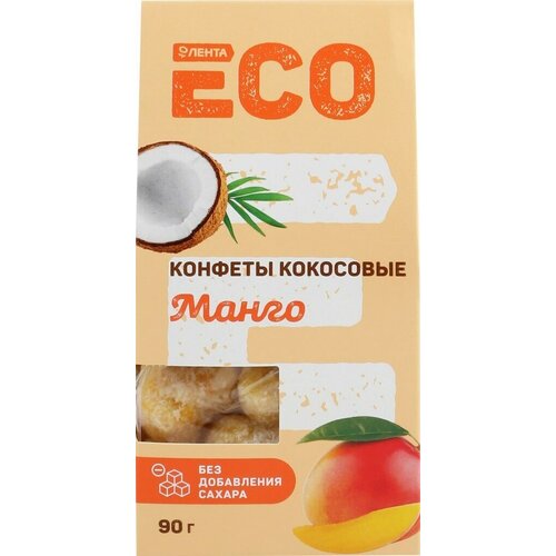 Конфеты кокосовые лента ECO Манго, 90 г - 5 шт.
