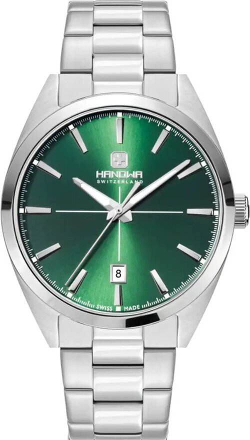 Наручные часы HANOWA, зеленый, серебряный