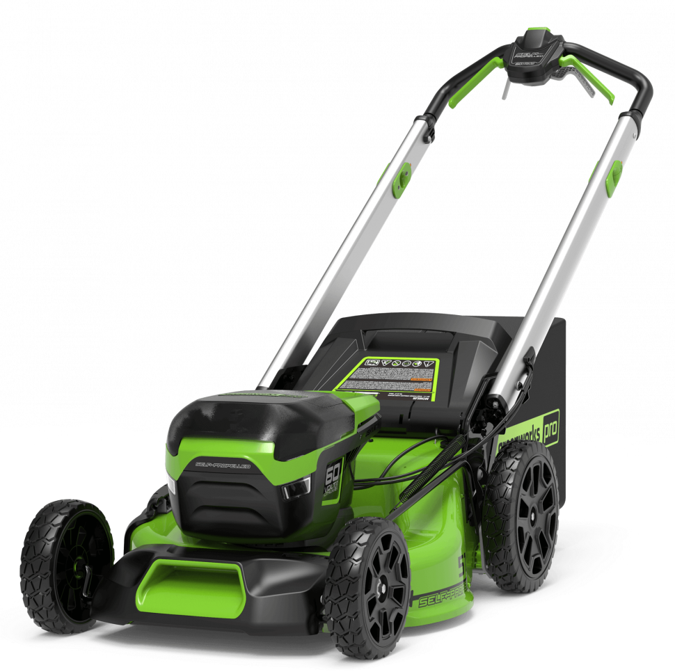 Газонокосилка самоходная аккумуляторная Greenworks GD60LM51SPK4 60V 51 см бесщеточная c АКБ 4АЧ и ЗУ