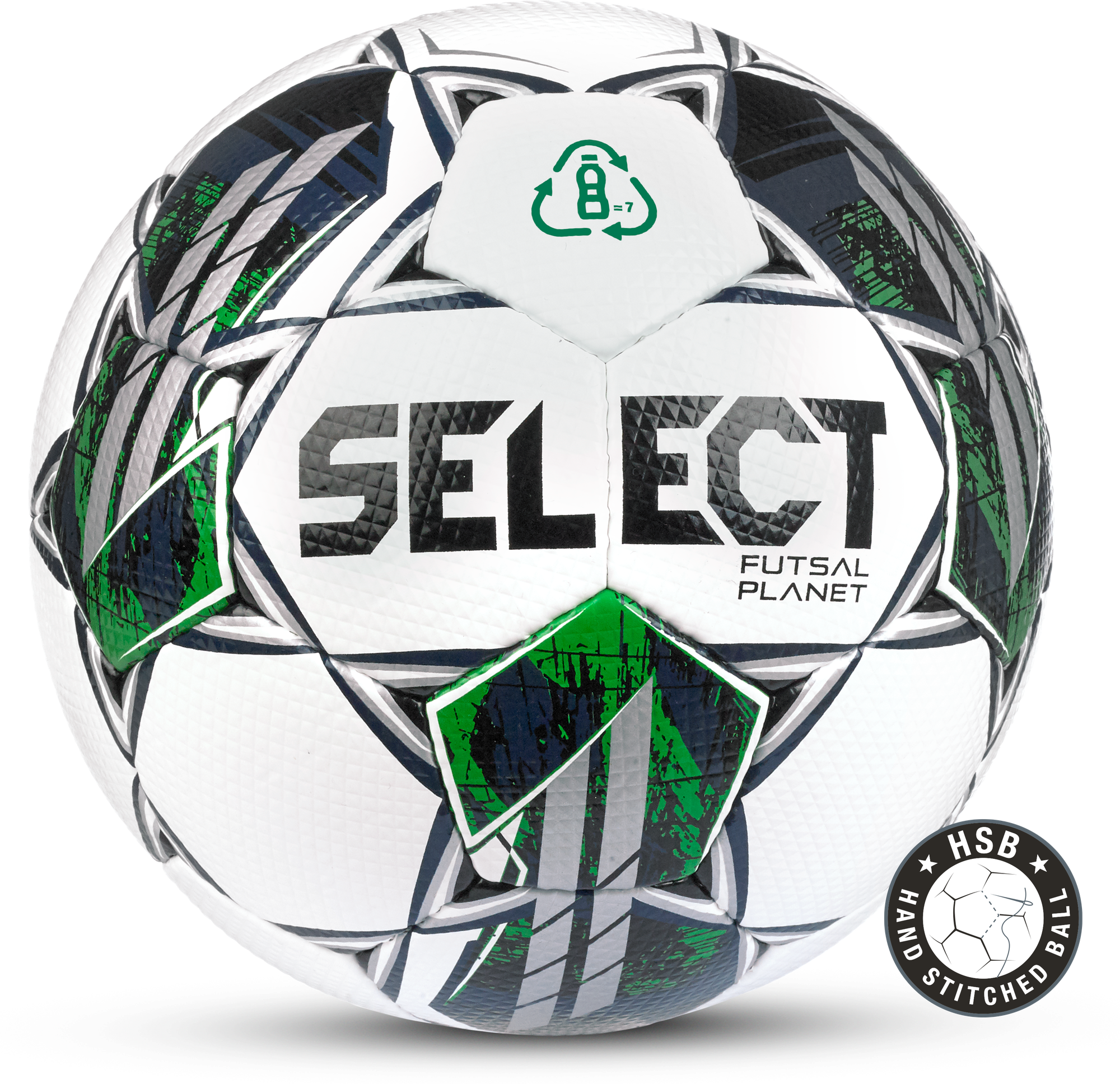 Футзальный мяч Select Futsal Planet v22 FIFA Basic, бело-зеленый, 62-64 cм (размер 4)