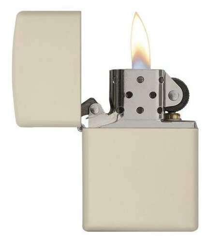 Зажигалка бензиновая Zippo 216 Cream Matte - фотография № 2