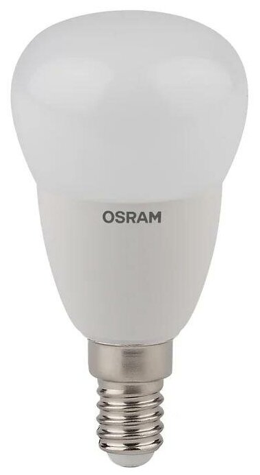 Лампа светодиодная LED Star Classic P 40 5W/827 5Вт шар матовая 2700К тепл. бел. E14 470лм 220-240В пластик, OSRAM 4052899971615 (10 шт.)