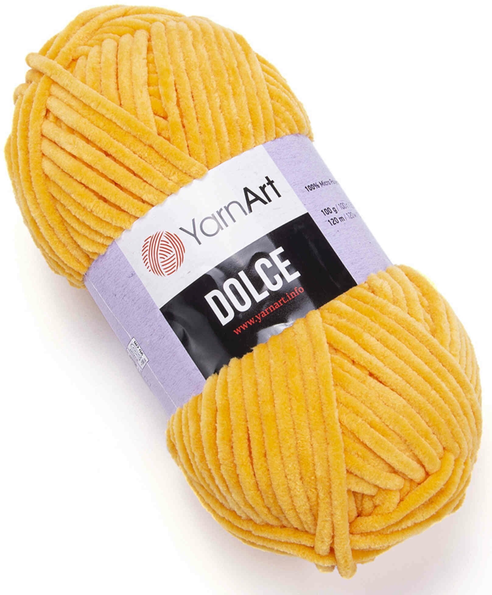 Пряжа YarnArt Dolce желтый (853), 100%микрополиэстер, 120м, 100г, 2шт