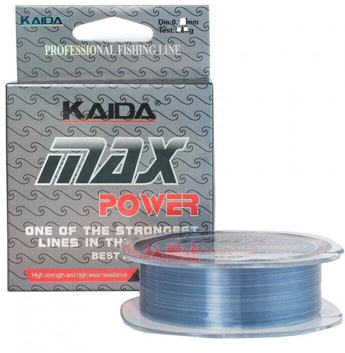 Леска KAIDA Pro MAX Power, 0.35 mm, 7.59 Kg, 100m.