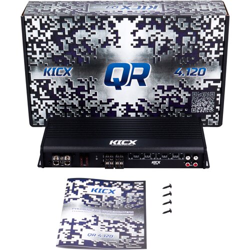 Широкополосный 4-х канальный усилитель AB класса KICX QR 4120 11757₽