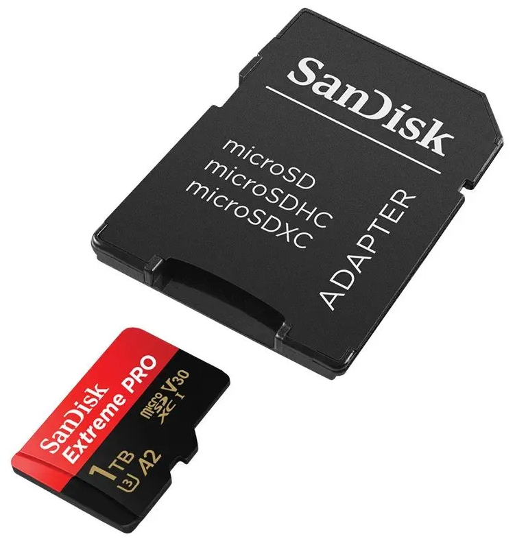 Карта памяти SANDISK Extreme Pro 1Tb micro SDXC UHS-I U3 V30 A2 + ADP (200/140 MB/s) Card with Adapter