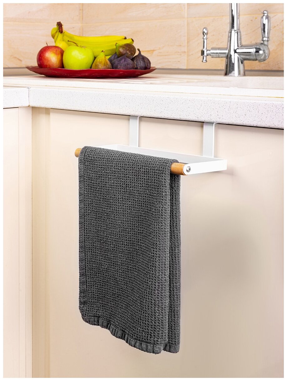 фото Держатель для полотенца навесной 24х12х7 см EL Casa Белый