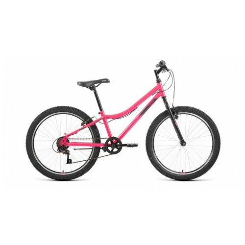 Велосипед ALTAIR MTB HT 24 1.0 (24 6 ск. рост. 12) 2022, розовый/серый, IBK22AL24092 велосипед altair mtb ht 24 2 0 d 24 6 ск рост 12 2022 темно серый голубой ibk22al24095