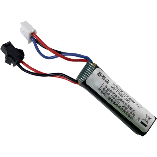 Аккумулятор Li-Po 7.4V 1400mah, 3х пиновый (черный - 45*10мм) Орбиган