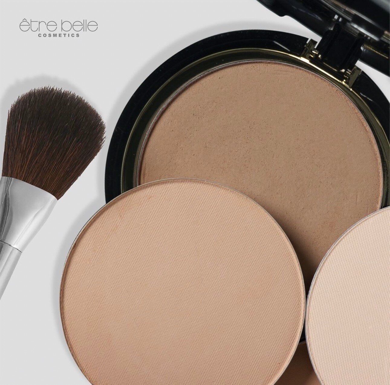 Etre Belle Double Face Make-up Матирующая компактная пудра для лица, цвет Light Beige Double Face