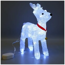 Светящаяся фигурка новогодняя, светильник детский светодиодный Homium Silver Glow LED, 25*11*36см