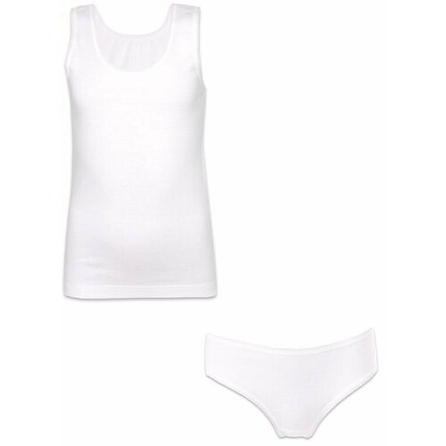 Комплект нижнего белья , размер 140, белый комплекты детской одежды bossa nova комплект боди и ползунки облака 055