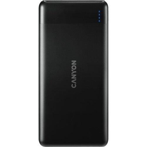 Внешний аккумулятор (Power Bank) Canyon PB-107, 10000мAч, черный [cne-cpb1007b] внешний аккумулятор canyon pb 2001 power bank 20000mah white