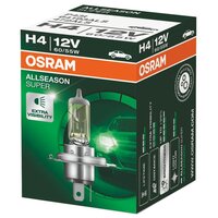 Лампа автомобильная галогенная OSRAM ALLSEASON +30% H4 64193ALS 12V 60/55W P43t 1 шт.
