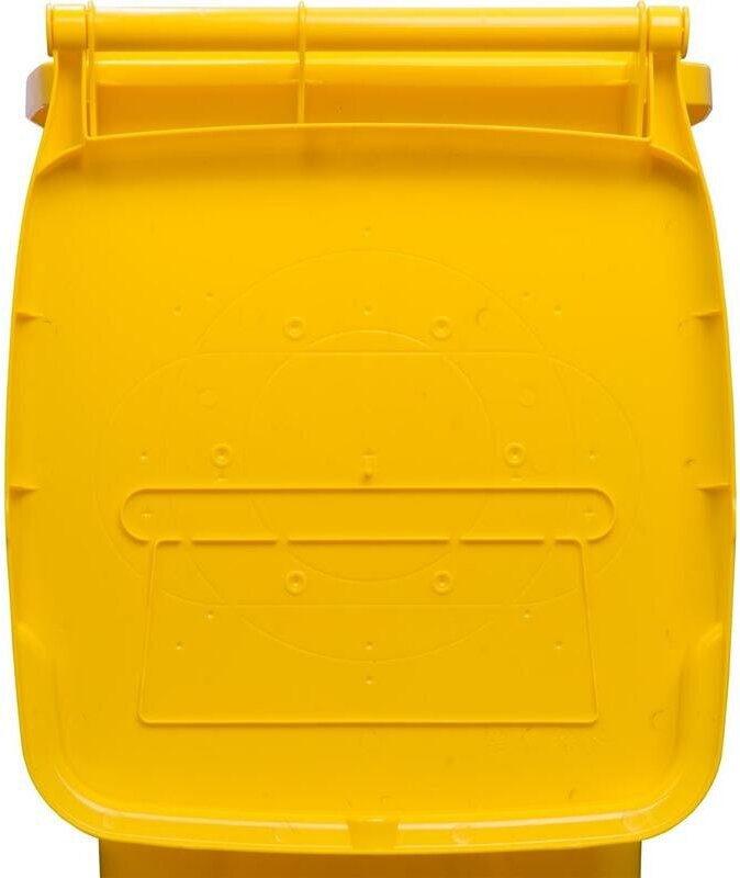 Мусорный евроконтейнер на колесах "МКТ 120" (120 л.) желтый - фотография № 2