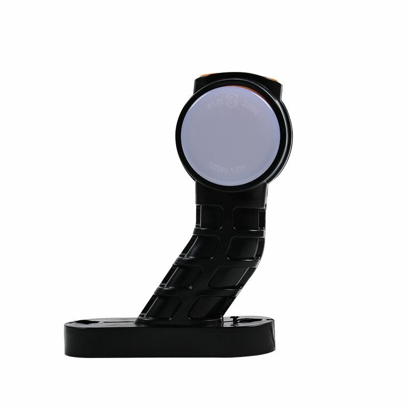 Диодные неоновые LED габаритные фонари - рожки, Неон круглые, 3х сторонние, с круглыми габаритами, L-13см, 12-24V, комплект 2шт