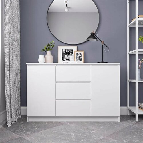 Комод Челси 1200 2 двери 3 ящика Белый глянец холодный белый 8922₽