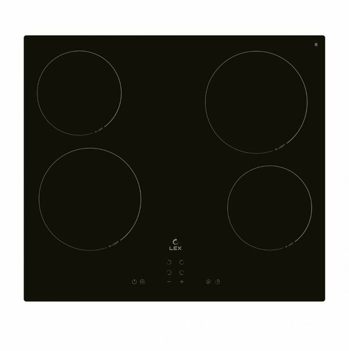 Электрическая варочная поверхность LEX EVH 640B BL, 4 конфорки, черный