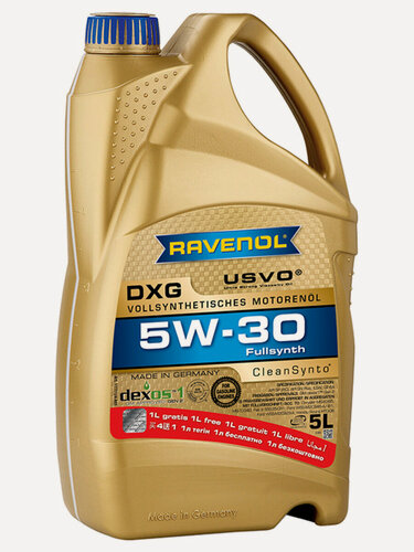 Изображение товара Моторное масло RAVENOL DXG SAE 5W-30 (5 л) 4+1