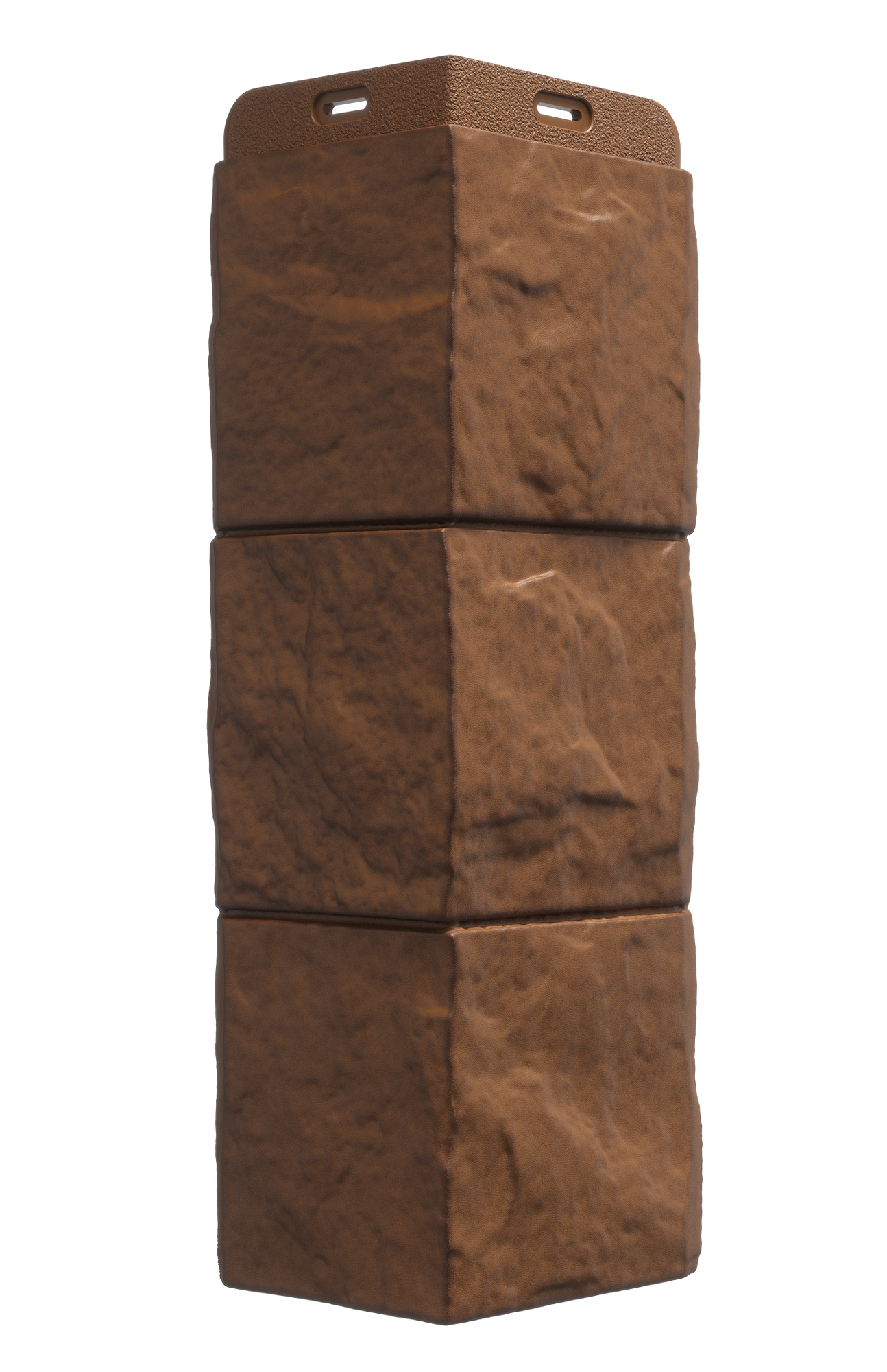 Угол наружный из ПВХ для фасадных панелей Docke FELS, (Каменная кладка), Ржаной