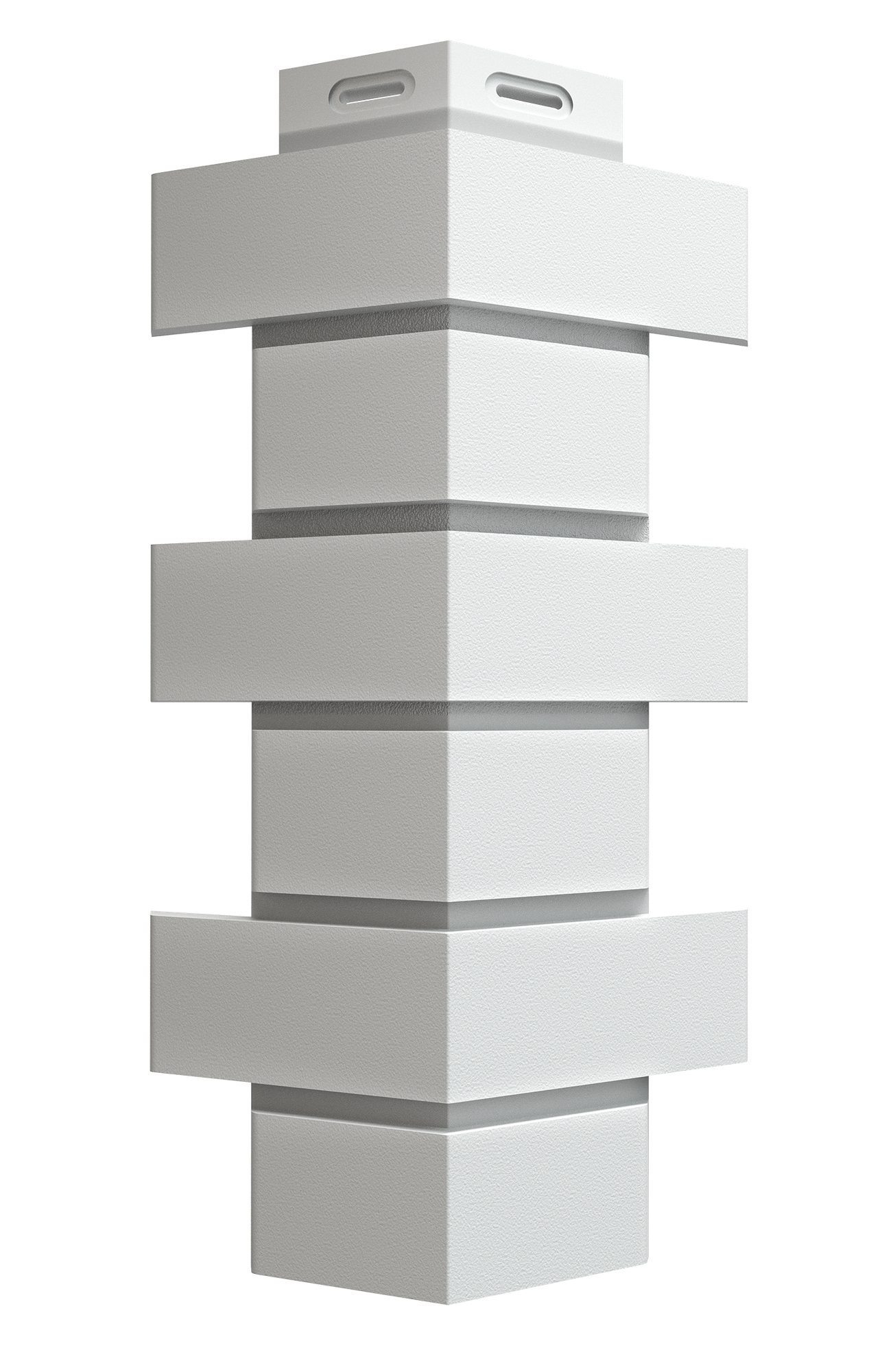 Угол наружный из ПВХ для фасадных панелей Docke FLEMISH, (Кирпич), Белый