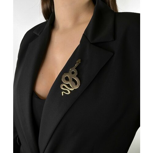 Брошь, золотой/черный