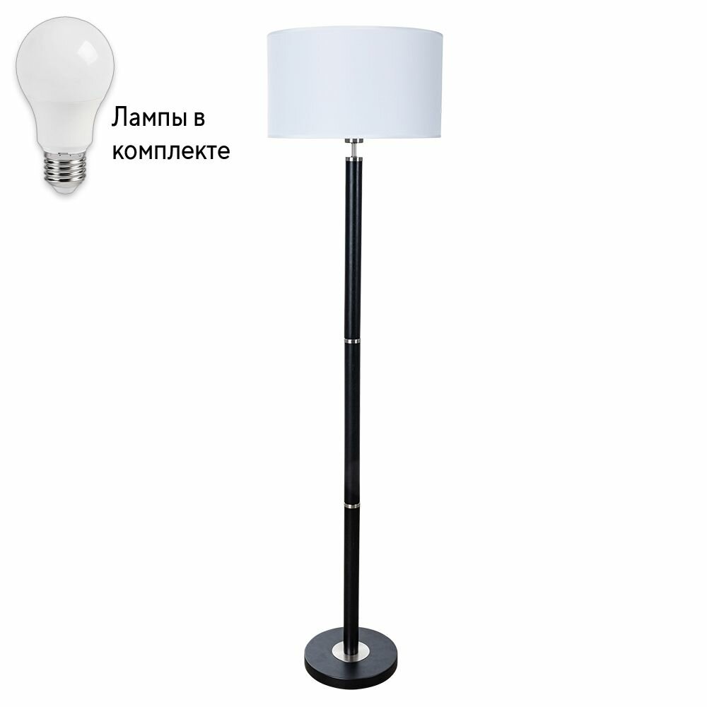 Торшер с лампочкой Arte lamp A5029PN-1SS+Lamps