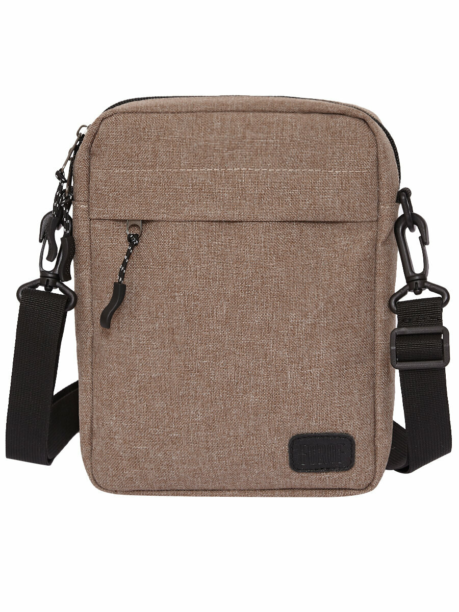 Сумка барсетка FORTE, фактура гладкая, бежевый — фото 1