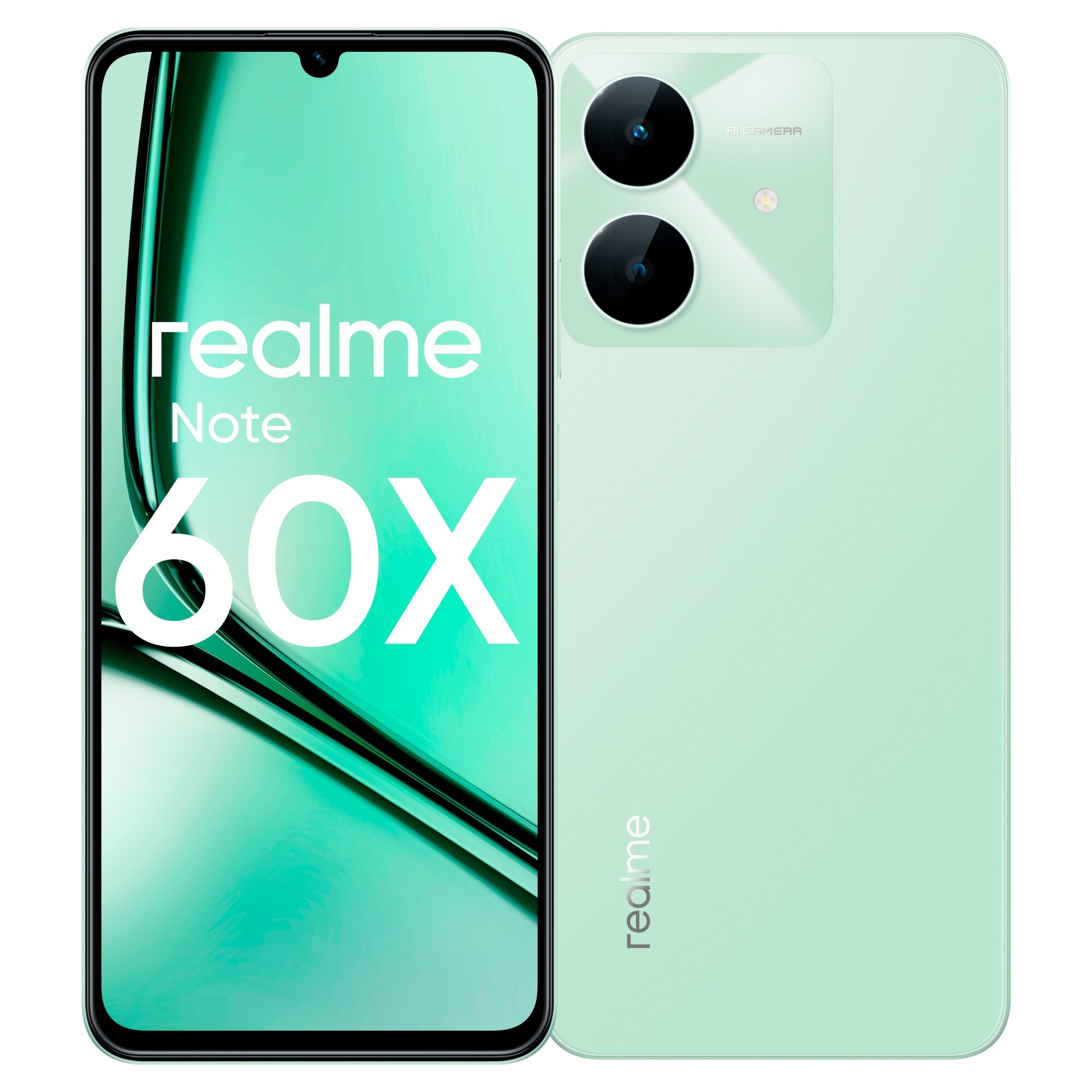 Смартфон realme Note 60x 3+64 ГБ, зеленый