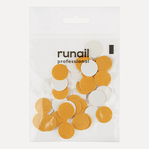 Изображение товара Сменные файлы ruNail, размер M, 100 грит, белые, 50 шт.