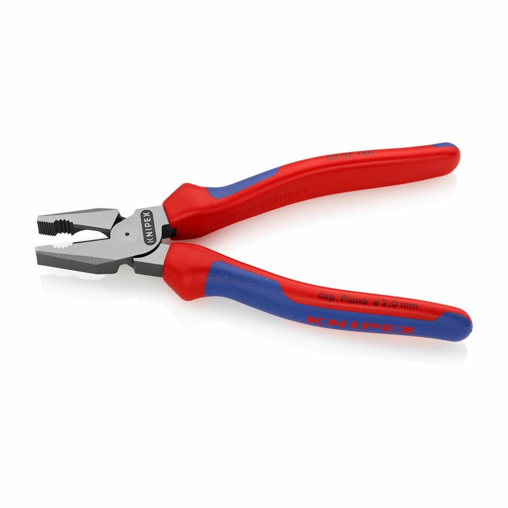 Пассатижи/плоскогубцы KNIPEX комбинированные особой мощности, 180 мм, фосфатированные, 2-комп ручки KN-0202180 — фото 1