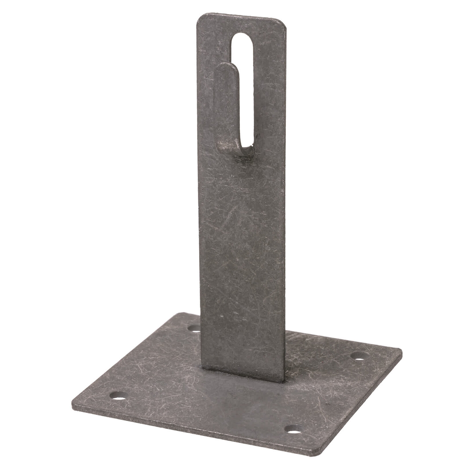 Держатель для плоской кровли для прута Ø6-10 мм стальной крюк основание 100х100 мм высота 150 мм гор. цинк. (упак. 1 шт.) TDM SQ2402-3194 (1 шт.)