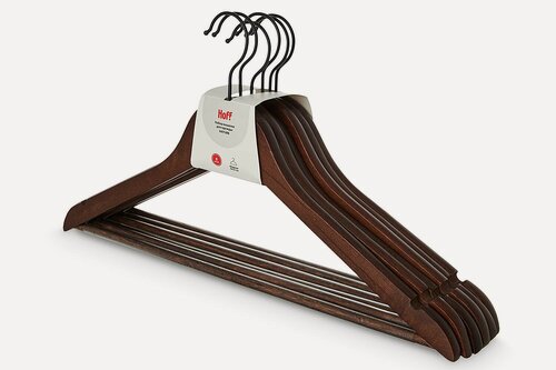 Изображение товара HOFF Nature вешалки для одежды 6 шт из пластика, эргономичный дизайн, компактные плечики