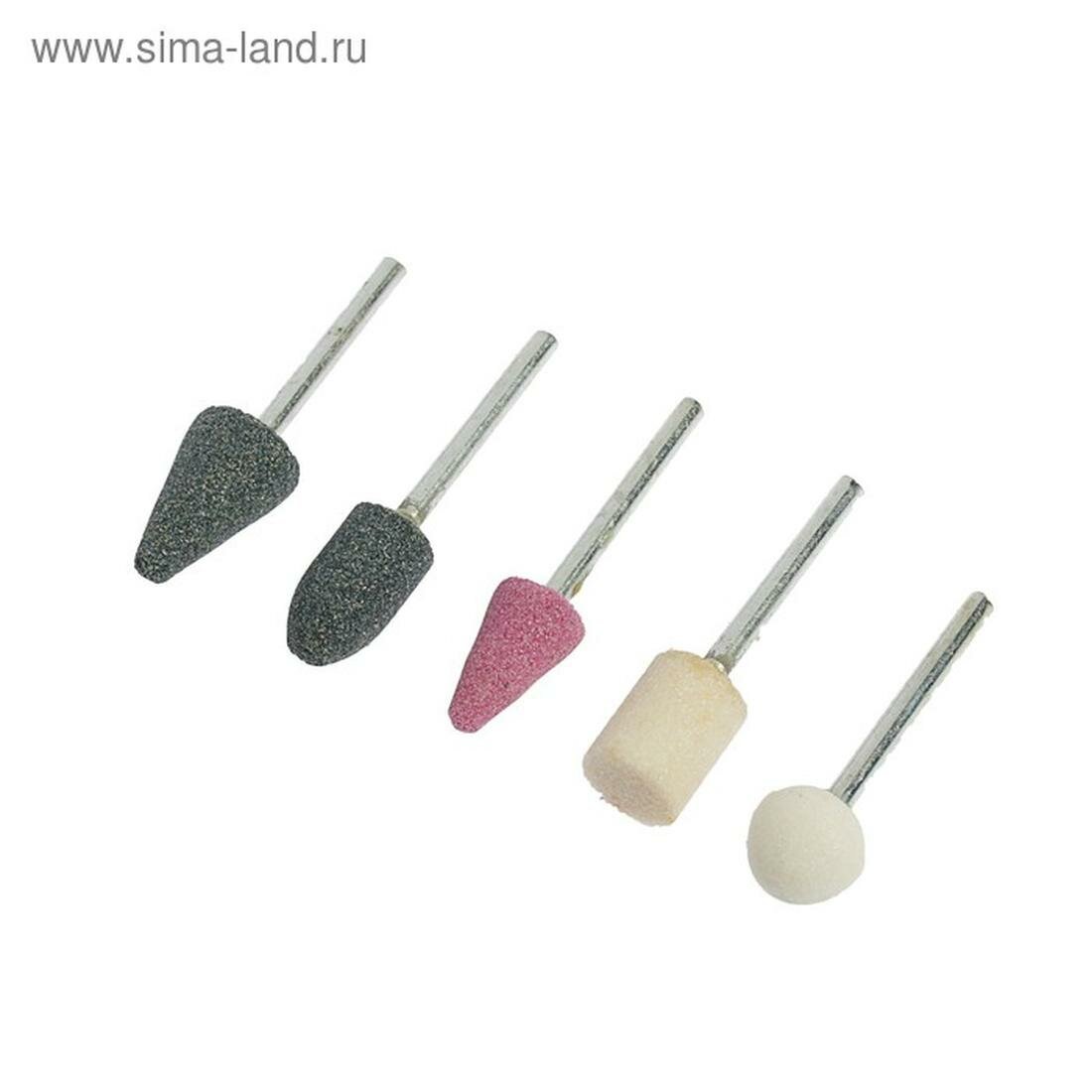 Набор шарошек абразивных тундра диаметр хвостовика 3 мм 5 шт.