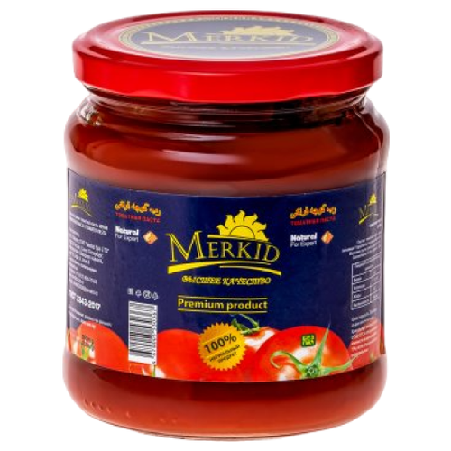 томатная паста MERKID ,ГОСТ 28% , 500гр, стекло/твист