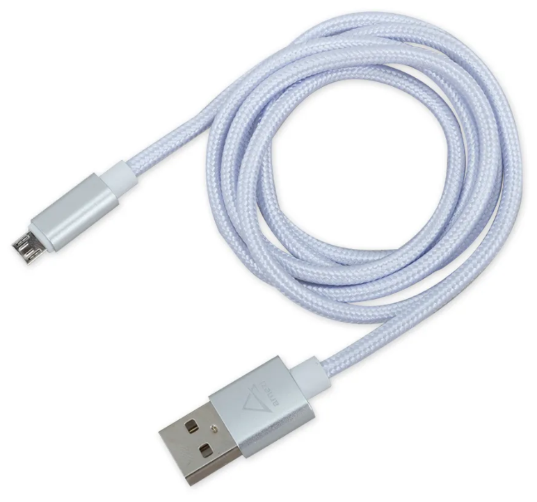 Дата-кабель зарядный USB/Micro USB белый 1м. ARNEZI A0605024