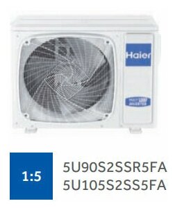 Наружный блок мультисплит-системы Haier 5U105S2SS5FA - фотография № 2